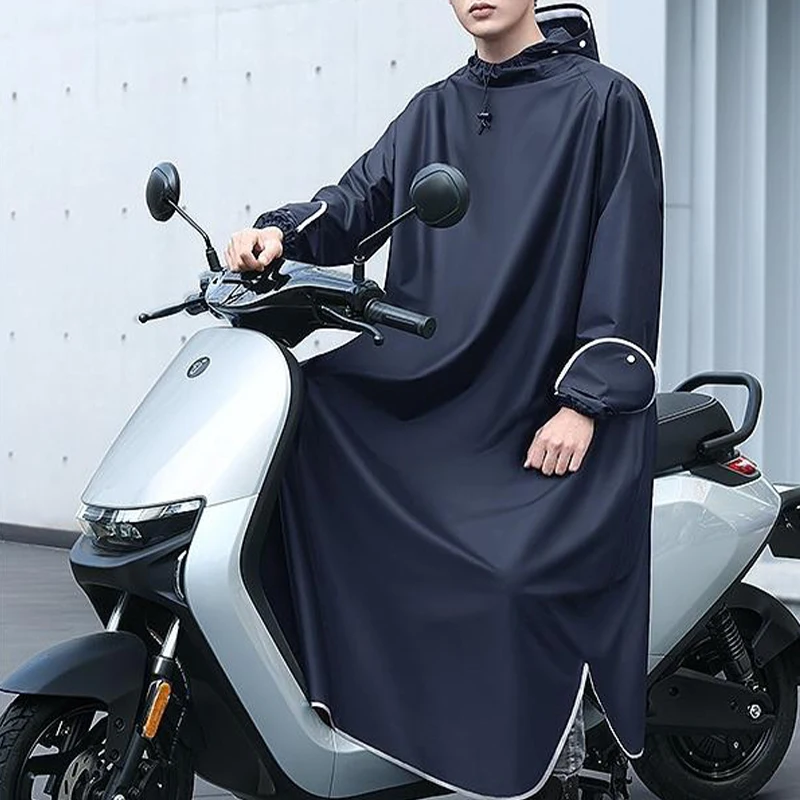 Electric Motorcycle One-piece Single-piece Raincoat Men\'s Cycling Clothing Long Full-body Rain Poncho Outdoor Rain Gear