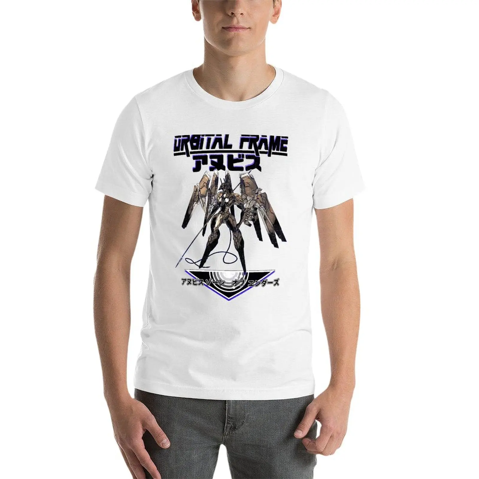 تي شيرت أنوبيس بإطار مداري تي شيرت للرجال تي شيرت قطن 100 بالمائة مع مطبوعات تي شيرت مصمم تي شيرت #4