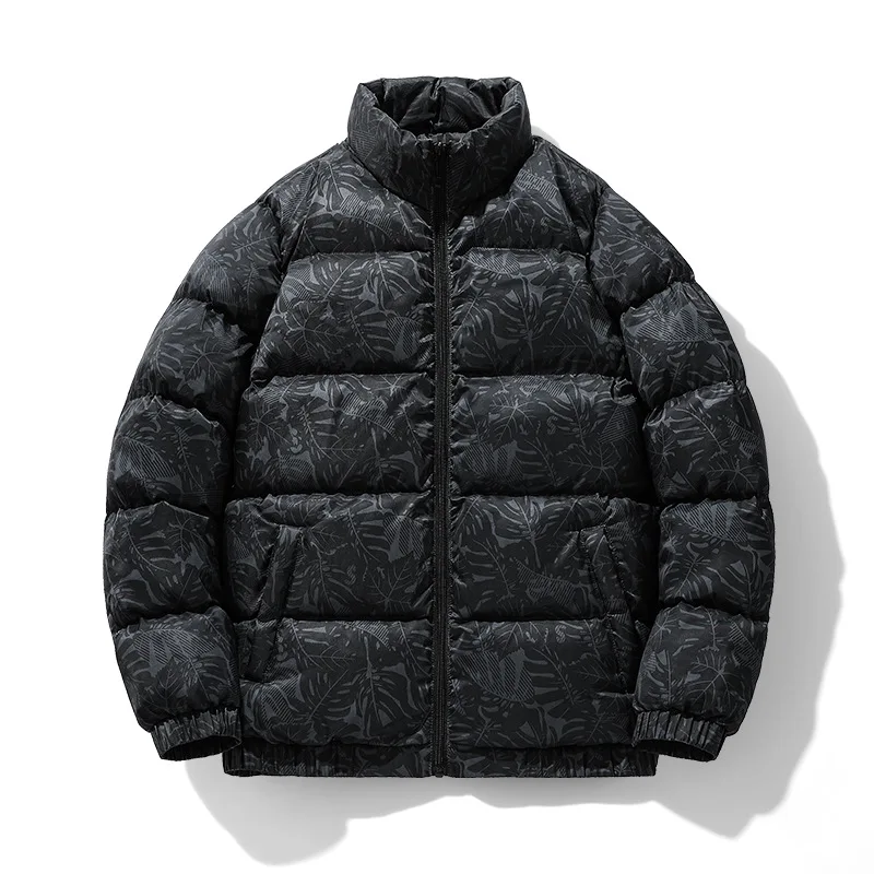 Manteau Parka à Capuche pour Homme, Coupe-Vent, Chaud, Épais, Décontracté, Imprimé Cuir oral elu, Nouvelle Collection Hiver 2024