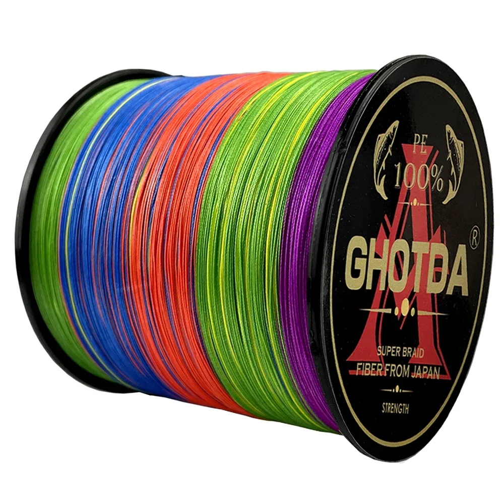 Hilo trenzado GHOTDA 4 hebras multifilamento para carpa 10-120lb