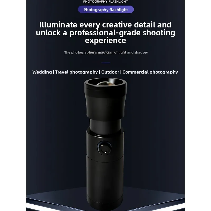 Photography flashlight fill light RGB ambient contrast  zoom rechargeable super bright photography light