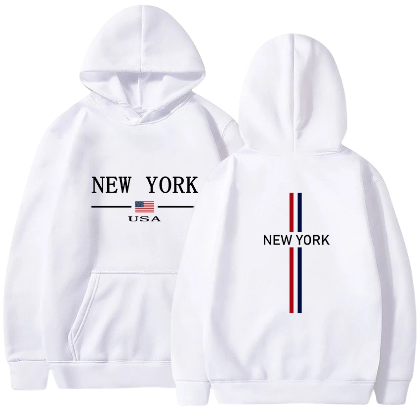 Hot Sales Mens Hoodies New York Urban Printing Sweatshirt Casual Jogging Streetwear High Quality Mens Clothing Daily Tracksuit