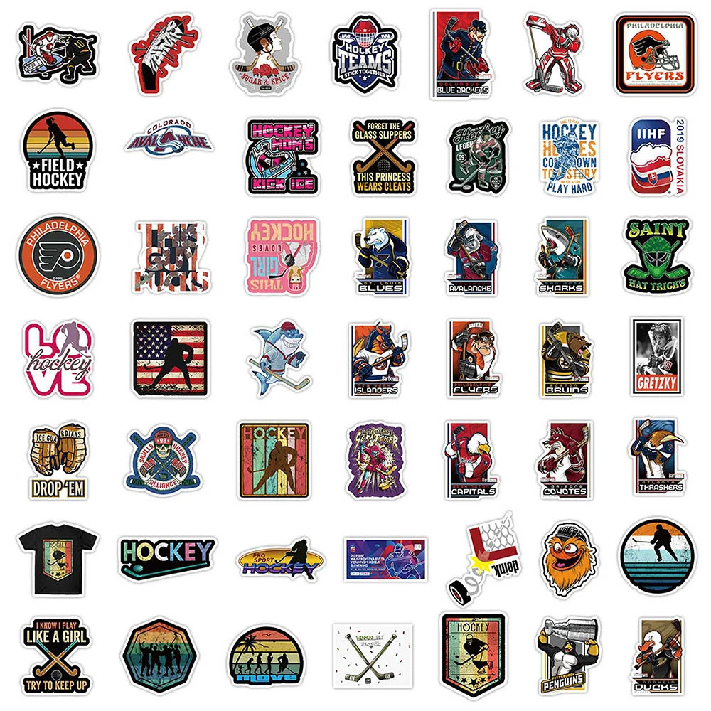 10/30/50/100 Stuks Cartoon Ijshockey Sport Stickers Cool Decals Graffiti Helm Bagage Auto Fiets waterdichte Sticker Kid Speelgoed Geschenken