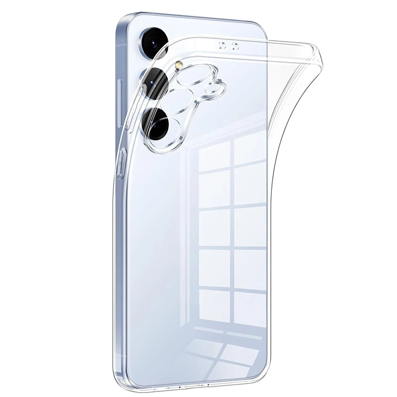 

Clear Black Silicone Soft Case For Samsung Galaxy S25 Edge S24 S21 FE S23 S22 Ultra Plus Ultra Thin Transparent Back Cover Shell
