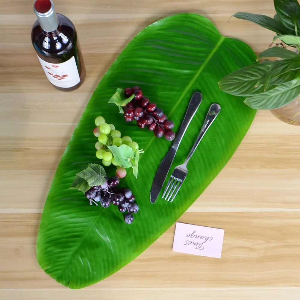Manteles individuales con diseño de hojas de plátano, manteles individuales con diseño de hojas, aislantes, antideslizantes, decorativos para mesa de comedor, almohadillas protectoras decorativas, 5 uds.