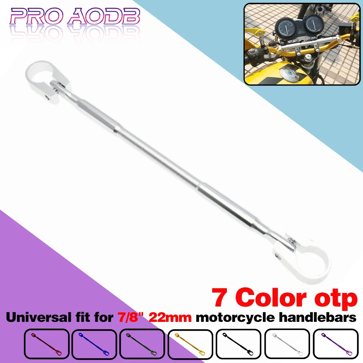 

CNC Aluminum Handle Bar Cross Bar Steering Strength Lever Balance Lever 7/8" 22mm Handlebar YZF CRF Motorcycle Universal Parts