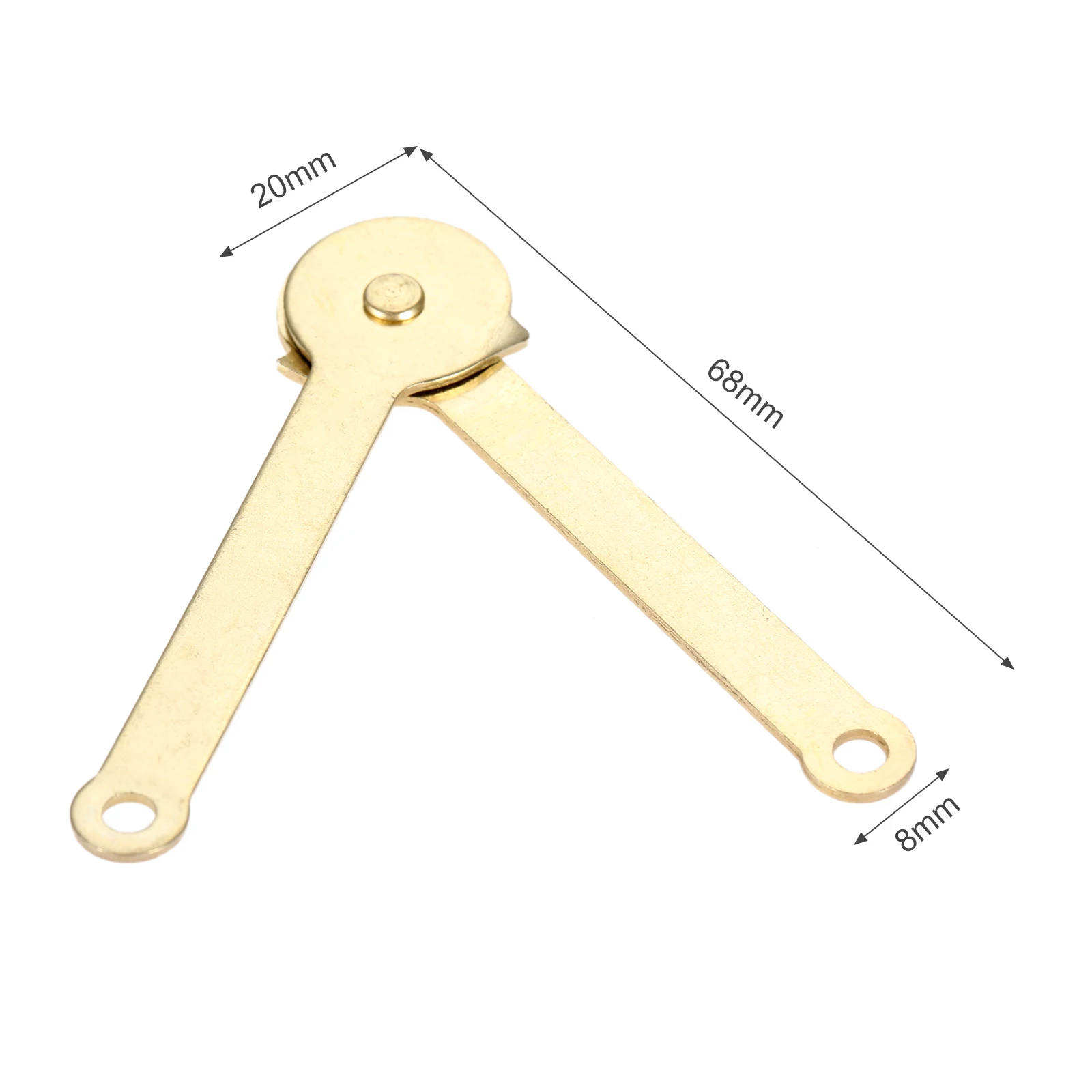 DRELD 10Pcs 68mm Support Hinges Furniture Fitting Box Display Cabinet Door Kitchen Cupboard Hinges Lid Stays with Screws