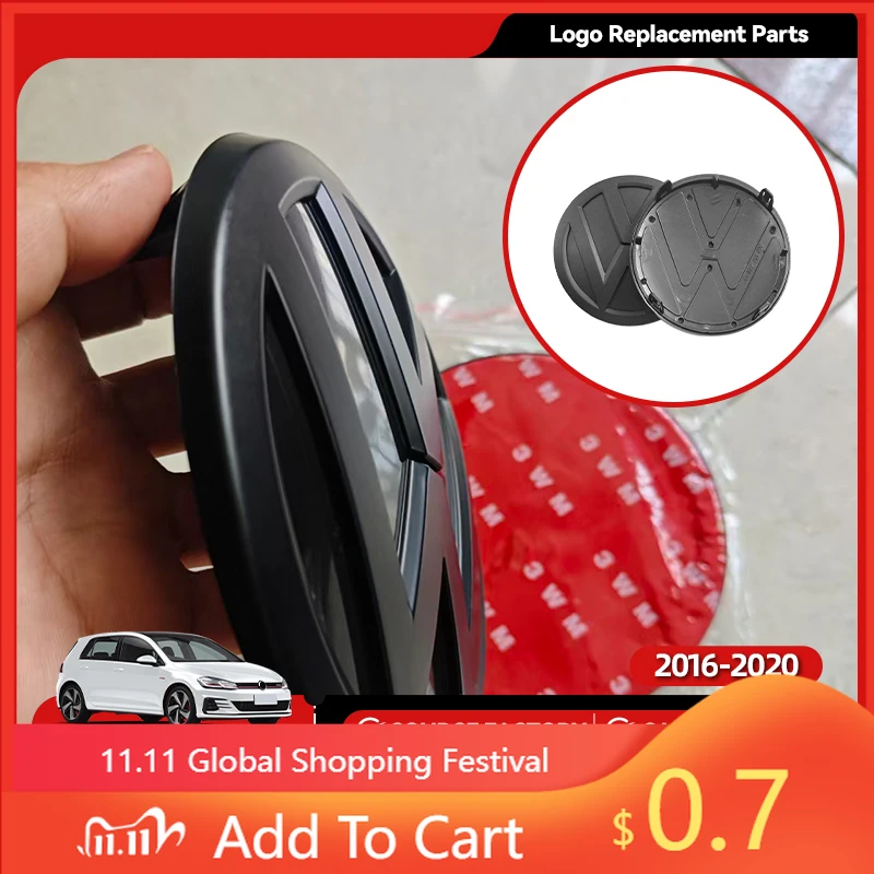 

For Volkswagen VW Interior Stickers Key Case 2Pcs Car Styling Front Head Hood Bonnet Emblem Rear Tail Bumper Trunk Badge For Cad