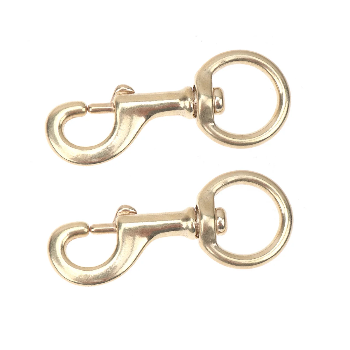 

2pcs Brass Hook Buckle 120Mm Length 32Mm Ring Diameter Copper Diy Fastener For Rope Strap Chain Pet Collar Flag Cable S Hook