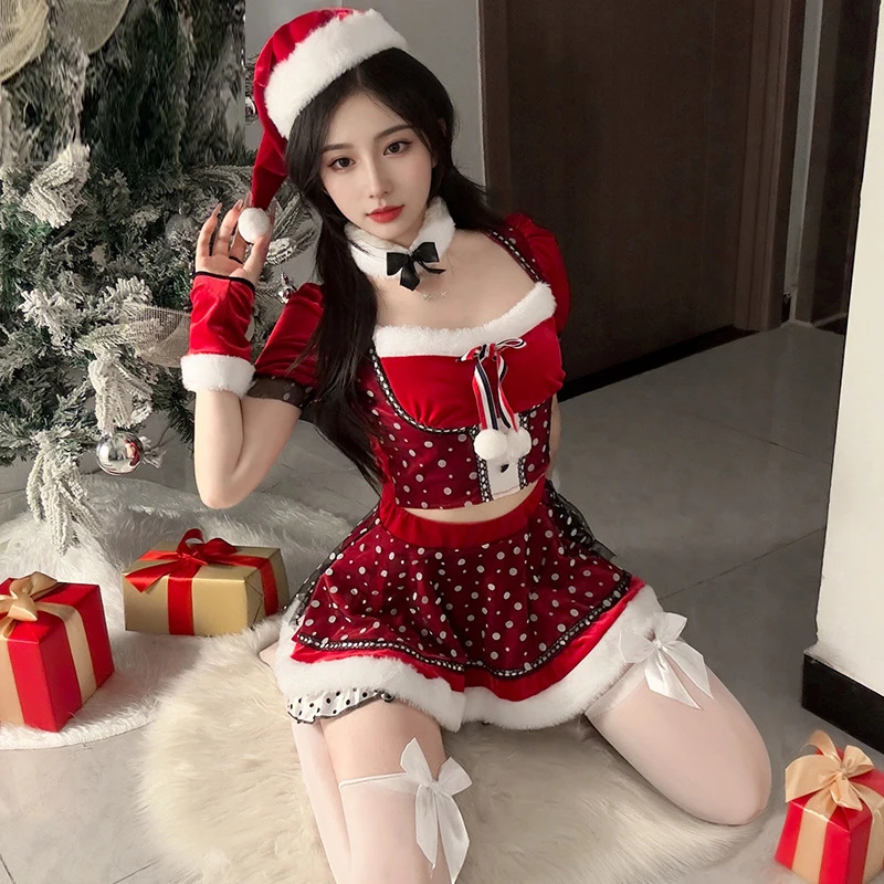 AniLV 2025 زي عيد الميلاد الجديد للنساء مجموعة فتاة أنيمي ملابس عيد الميلاد أزياء تنكرية