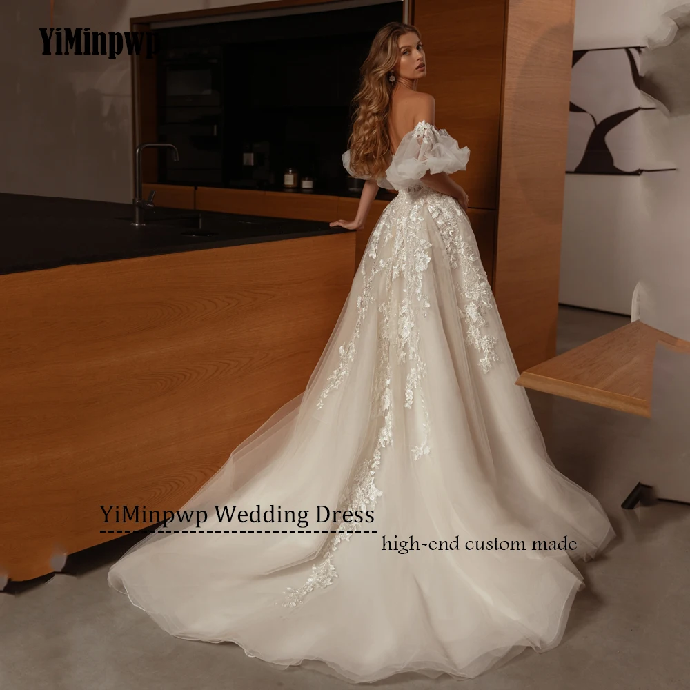 Vestidos De Novia Vintage Vestidos De Novia elegantes sin tirantes batas sin espalda Apliques De encaje Vestidos glamorosos De Novia personalizados 2025