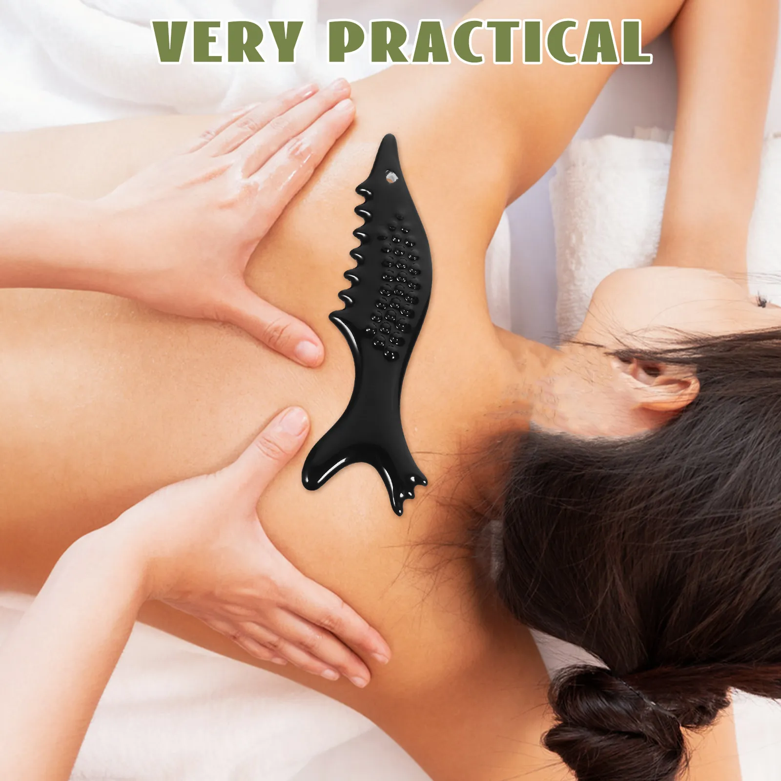 1Set Cute Stylish Ceramic Gua Sha Tool Facial Body Scraper Massage Board Ergonomic Design Gentle Skin Scraping Reusable Massager