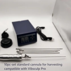 10-pc Set Fat Harvesting Cannulas with Special Hub and Multiple Shaped Tips for Vibsculp Pro Vibrolipo Unit