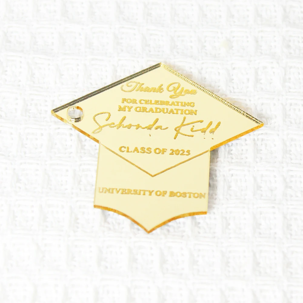 10/20Pcs Personalized Acrylic Tags,Graduation Gift,Graduation Cap,Fridge Decor Non-magnetic,Graduation Party Invitation