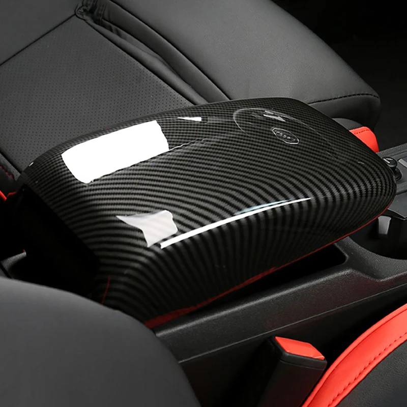 

Car Console Armrest Box Protector Panel Cover Decoration Carbon Fiber Pattern Trim For Audi A3 8Y 2021-2022 Interior Accessories