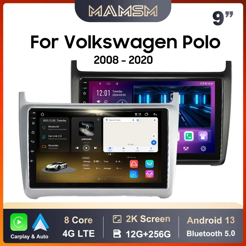 

Автомобильный радиоприемник MAMSM для Volkswagen VW POLO седан 6r 2008-2020 Android 13, мультимедийный видеоплеер, GPS Carplay, авто стерео головное устройство