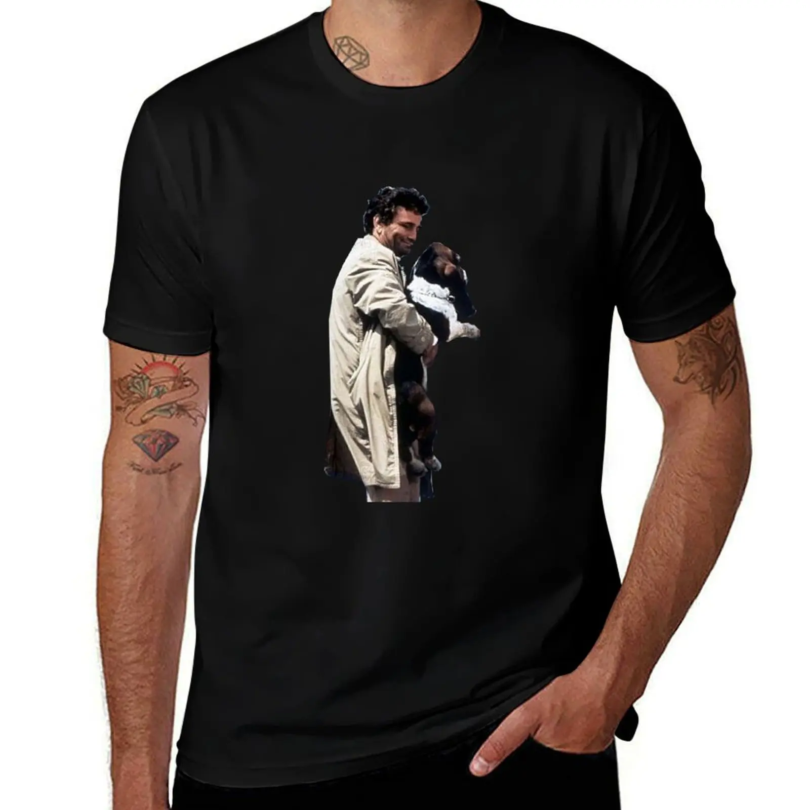 

Columbo and Dog Sticker T-Shirt anime stuff Funny t-shirt plus sizes shirts graphic tee mens graphic t-shirts anime