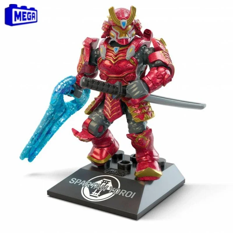 Figuras de acción originales Mega Halos Construx Infinites Heroes Series 17 Spartan Yoroi Kovan Agryna, juguetes para coleccionar adornos