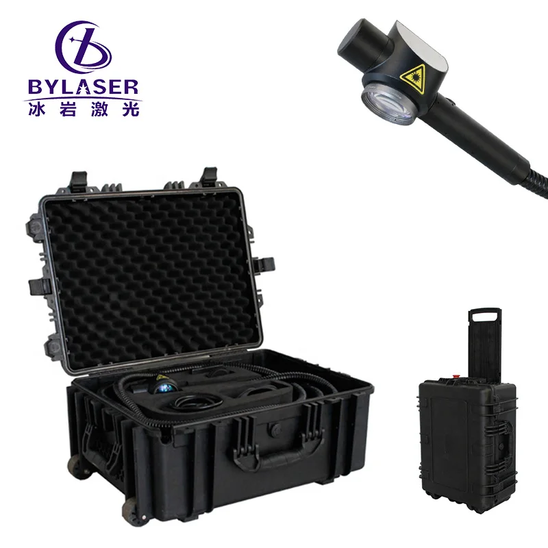BingYan Handheld Pulse Laser Cleaner Metal Surfaces Rust Painting Removal JPT 100W 200W 300W Fiber Laser Cleaning Machine Price