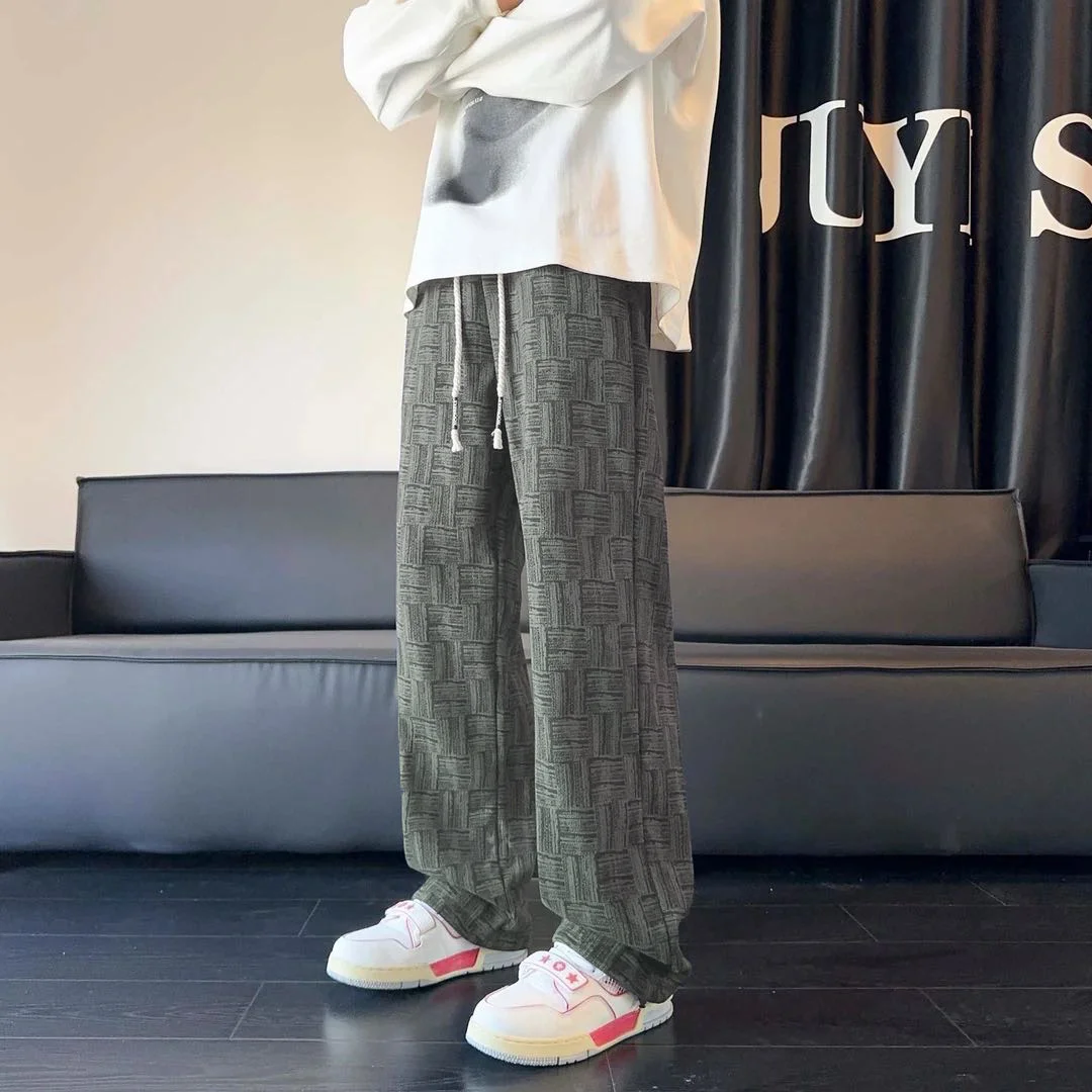 

2025 Men's Spring and Autumn New Large Plus Fat and Large Teen Men's Straight Tube Loose Trendy Fat Men's Pants