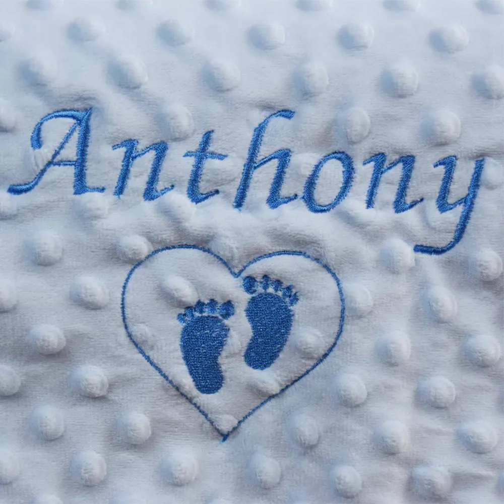 Personalized Baby Blanket Embroidered Name Super Soft for Boys Girls Newborn Christening Gift Custom Baptism Keepsake Blanket