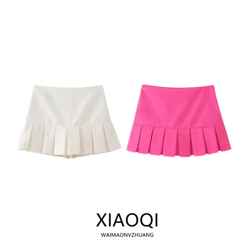 

High Waist Wide Pleat Skirt 2024 Spring New Women's Faion Versatile Skirt High Waist Pleated Skirt Matching All