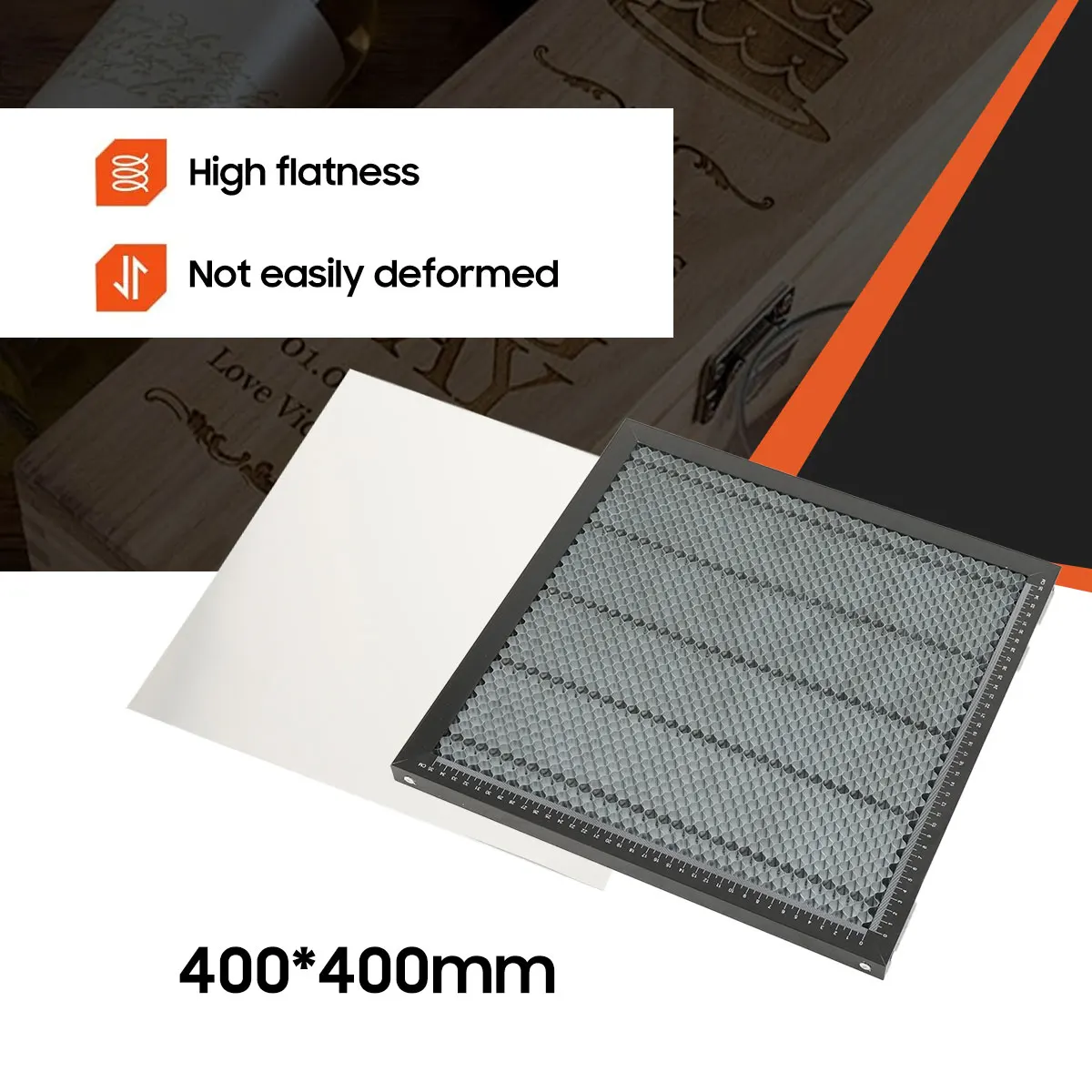 Wabenförmiges Laserbett 400*400mm Bienenwaben-Gitterplatte Holzbearbeitungsmaschine Laserschneid-Arbeitsplattform – Detail 5