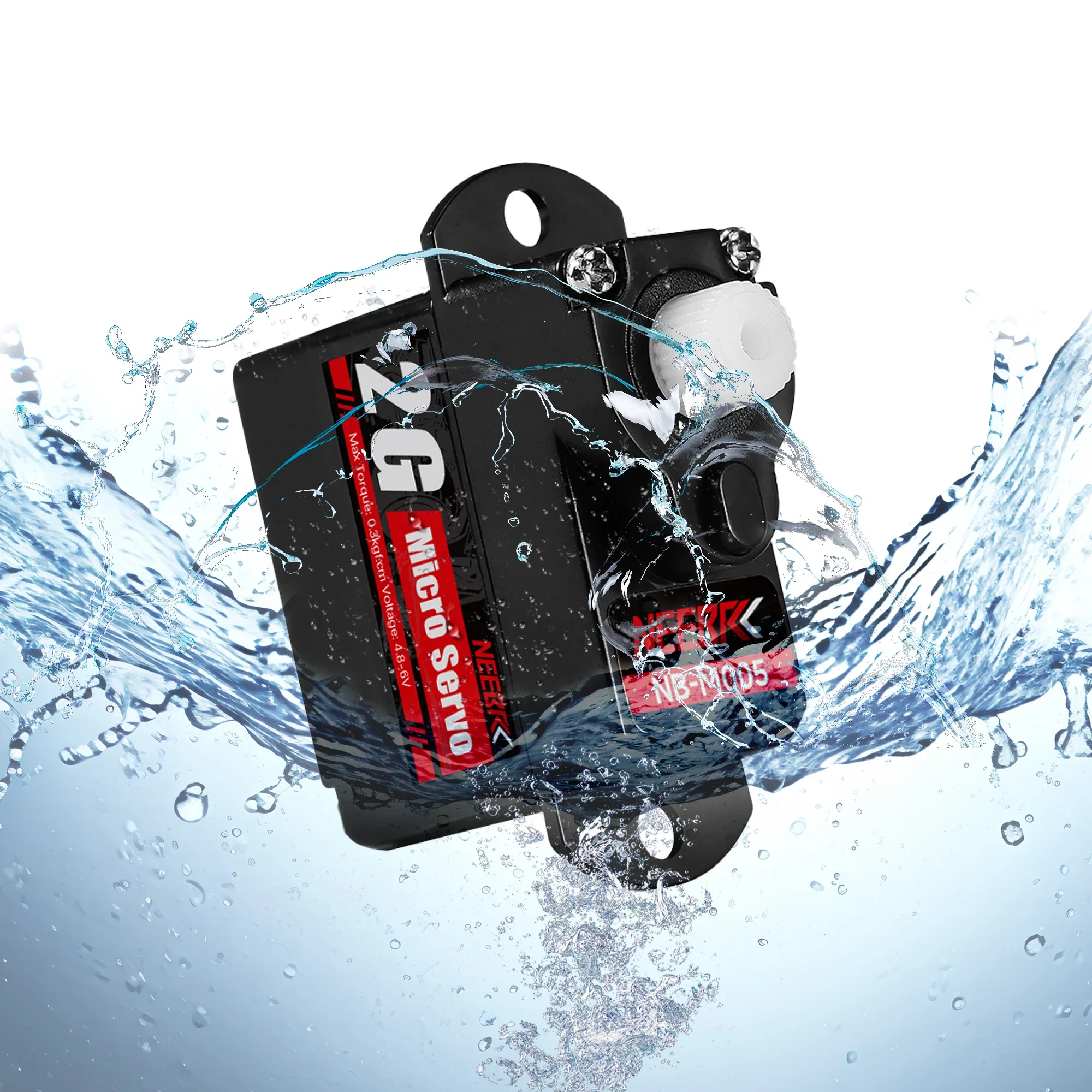 NEEBRC 2G กันน้ํา 0.3 กก.แรงบิดเกียร์พลาสติกเซอร์โวดิจิตอลสําหรับเครื่องบินเฮลิคอปเตอร์ RC รถ Multicopter เรือ Wltoys K969 K989 X450