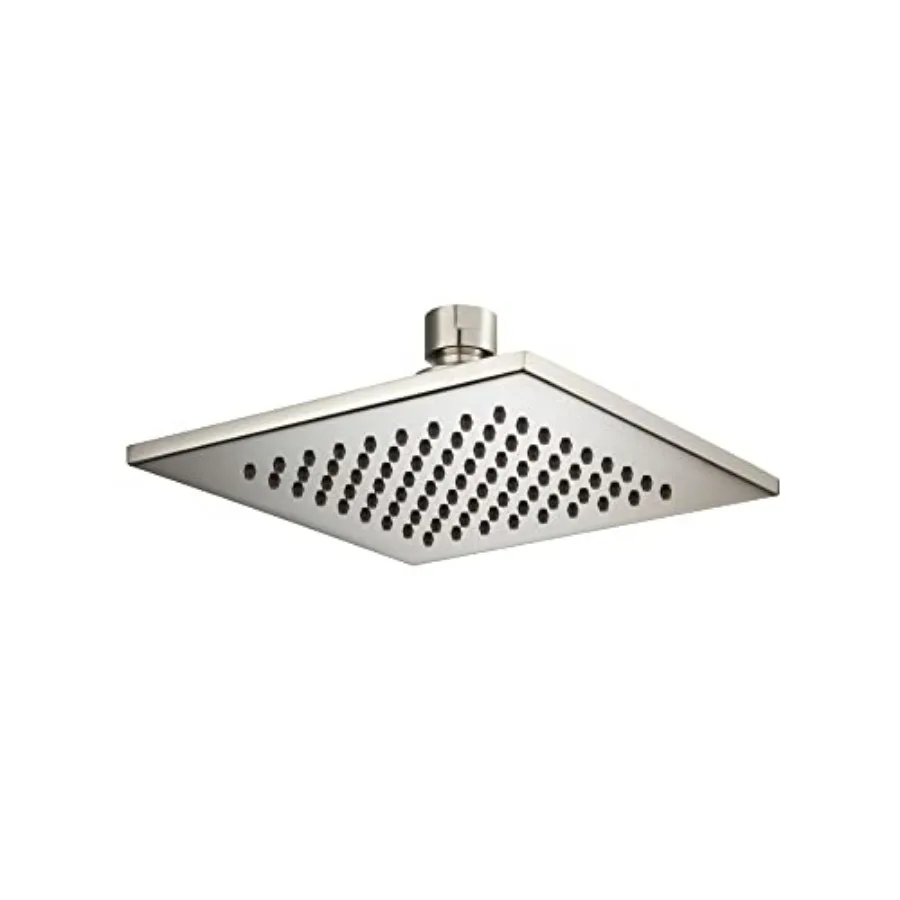 

6 Solid Brass Showerhead/Rainhead with Polished Nickel PVD Finish for Modern Bathroom Remodeling and Luxury Spa-Inspired Shower