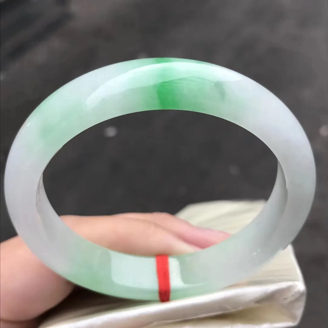 Myanmar Grade A Jadeite Ice Floating Green Jade Bangles Women Healing Gemstone Certified Jewelry Natural Burma Jade Bangles