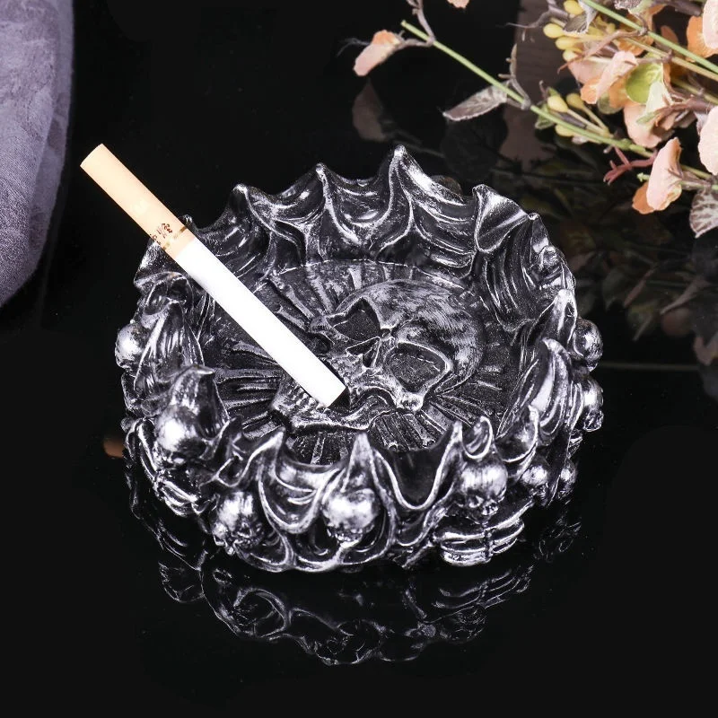 

Punk flame skull European style household ashtray creative personality trend multi-functional decoration home furnishing gifts