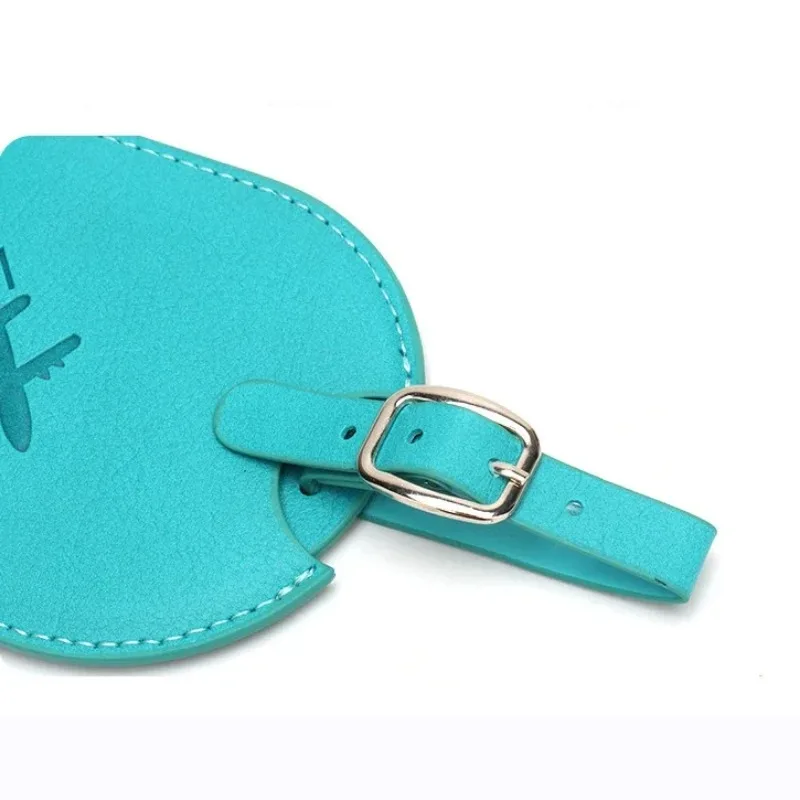 Push-pull Business Identificador Hidden Plane Boarding Pass valigia Tag Set etichette per bagagli a doppio strato in pelle