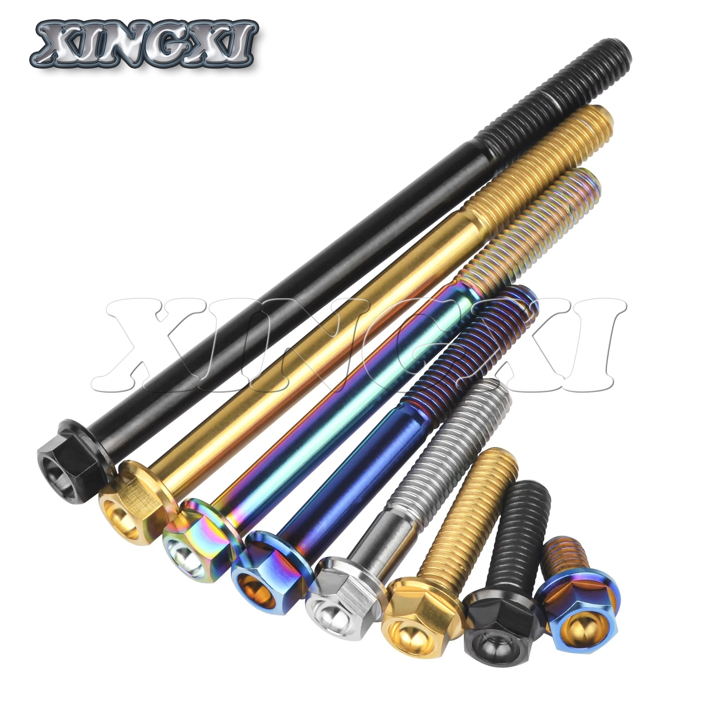 Xingxi Titanium Bolt M6M8X10 15 20 25 30 35 40 45 50 55 60 65 70 75 80 90 100mm Ti Flange Hex Head Bolt - Image 5