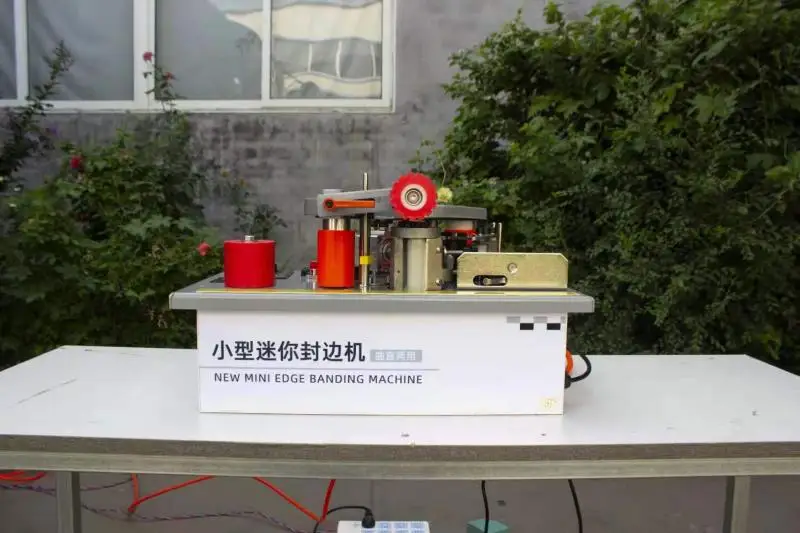 

220V Woodworking Portable Edge Banding Machine Home Improvement Mini 1200W Can Be Used with Saw Table