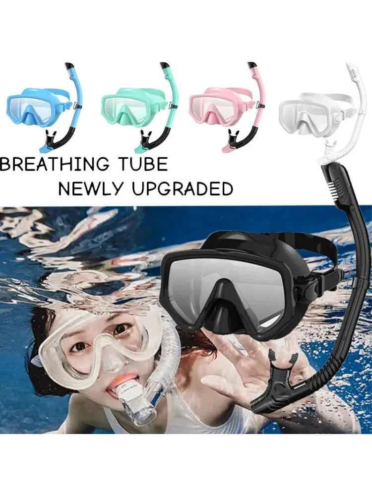 Zestaw do snorkelingu dla dorosłych XIAOTREE, maska i fajka, szkło hartowane, fajka z pełnym uszczelnieniem, profesjonalny panoramiczny sprzęt do snorkelingu. — zdjęcie 2
