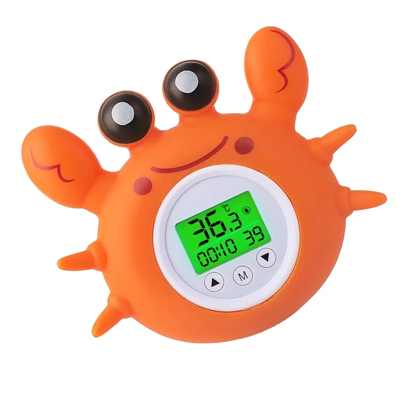 Termometro da bagno per bambini SQPP con display retroilluminato tricolore per temperatura ambiente Fahrenheit e Celsius Giocattolo da bagno galleggiante di sicurezza