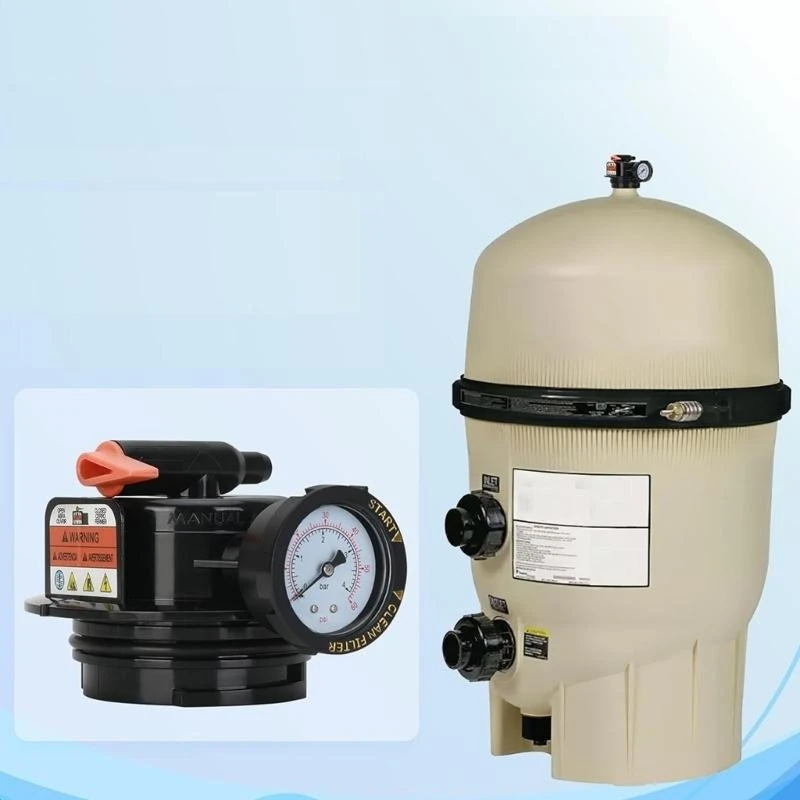 Majelis Bantuan Udara Manual DEX2420MAR2 dengan tekstur plastik pengukur tekanan untuk filter kolam untuk meningkatkan kinerja