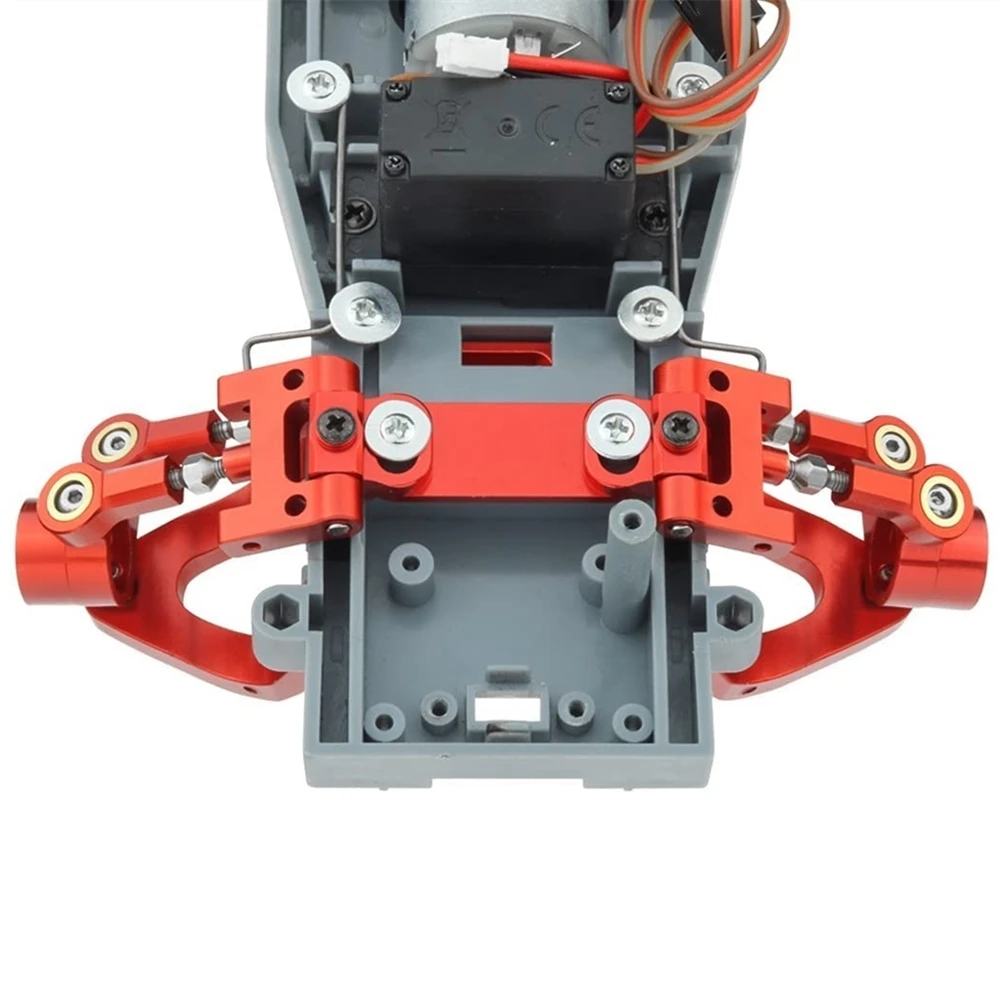 Copa de dirección de Metal, brazo oscilante superior e inferior, deslizador de dirección, bloque de giro para WPL D12 1/10 RC, piezas de mejora de coche 1