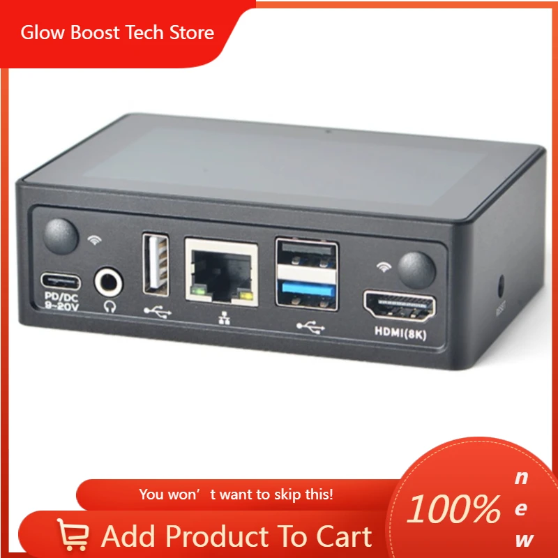 

GBNanoPi M6 RK3588S Development Board with Max 32G RAM LPDDR5 SSD WIFI EMMC Expansion Gigabit Ethernet Debian Ubuntu Open Source