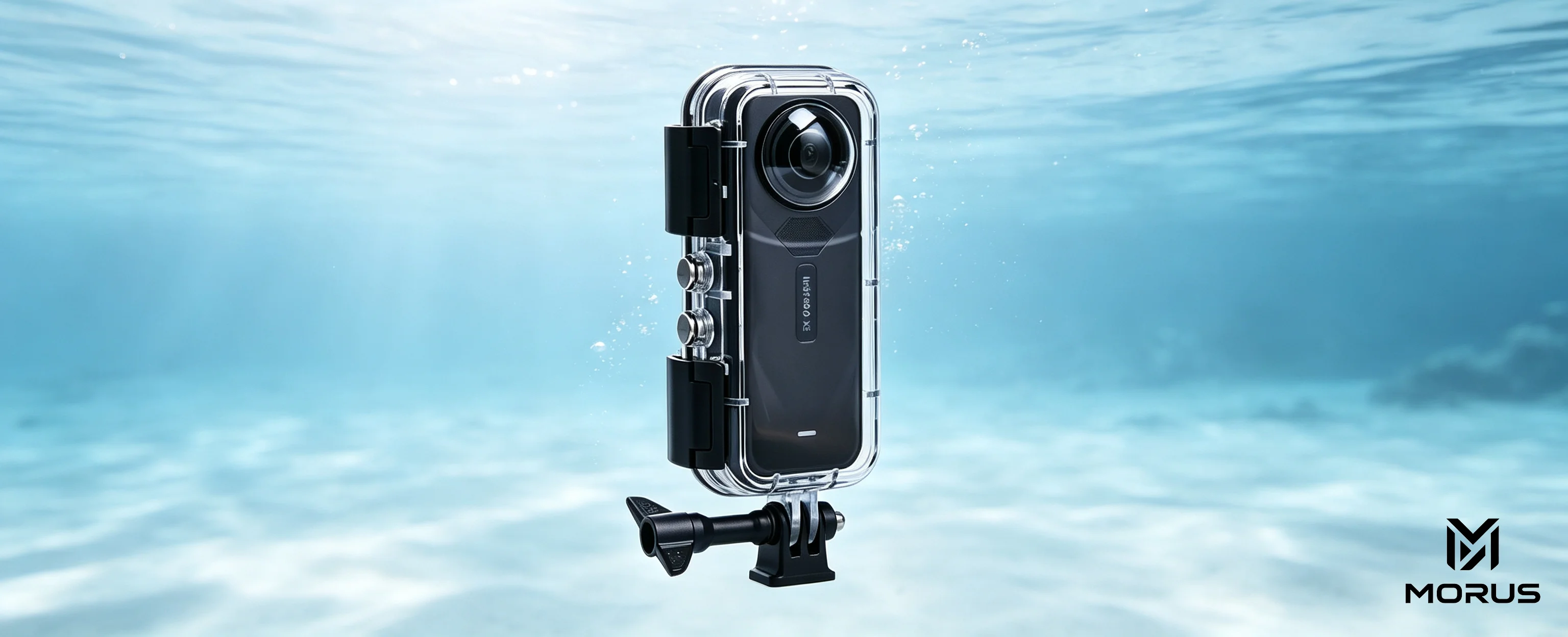 MORUS Insta360 X5 Kamera-Wasserdichtgehäuse - 60m Tauchzubehör mit 360-Grad-Vollglaslinse Shadow Stone – Detail 7