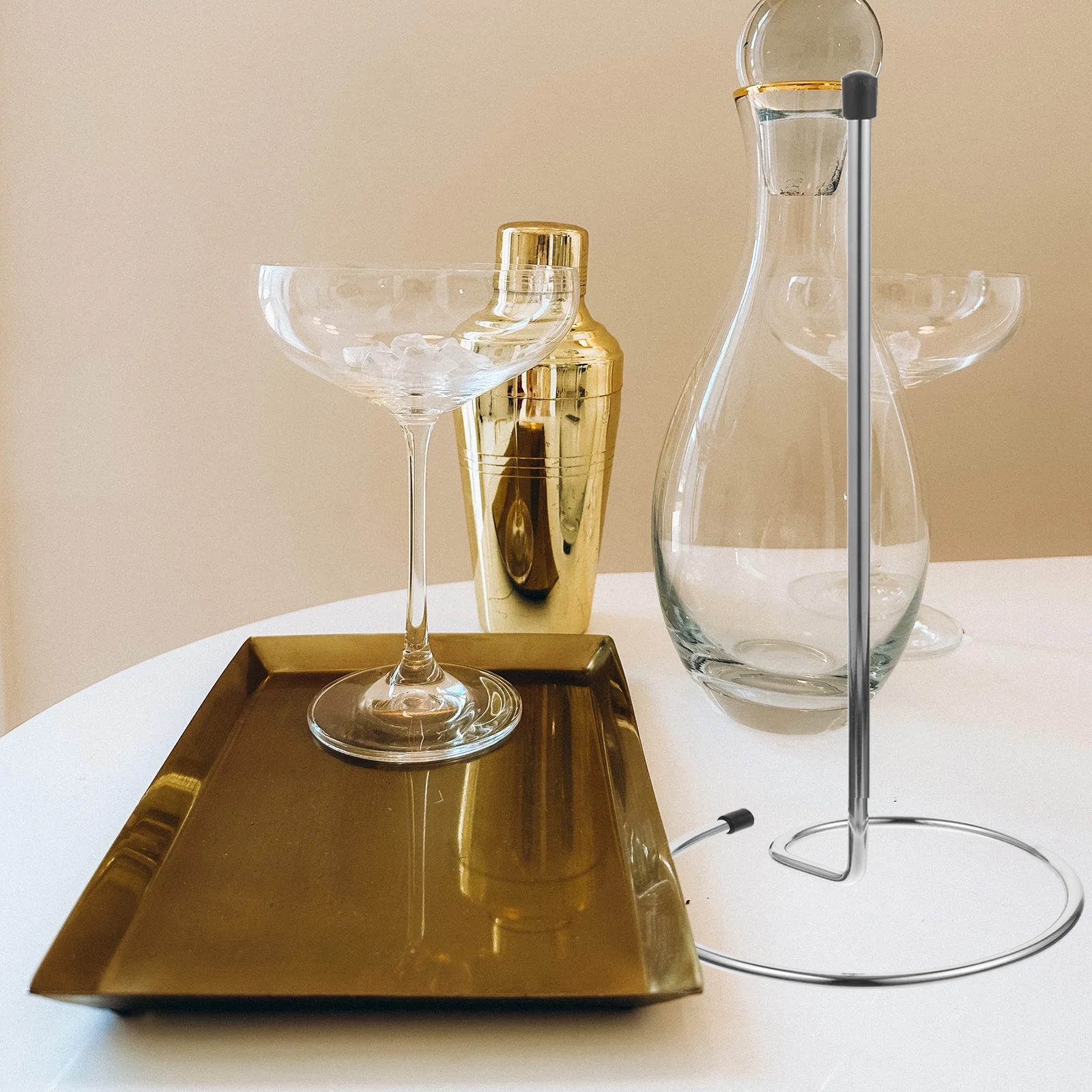 

2 шт., графин для красного вина, сушилка для стеклянных бутылок, держатель для компактной столешницы, сливная подставка для домашнего бара, отеля, ресторана, вина