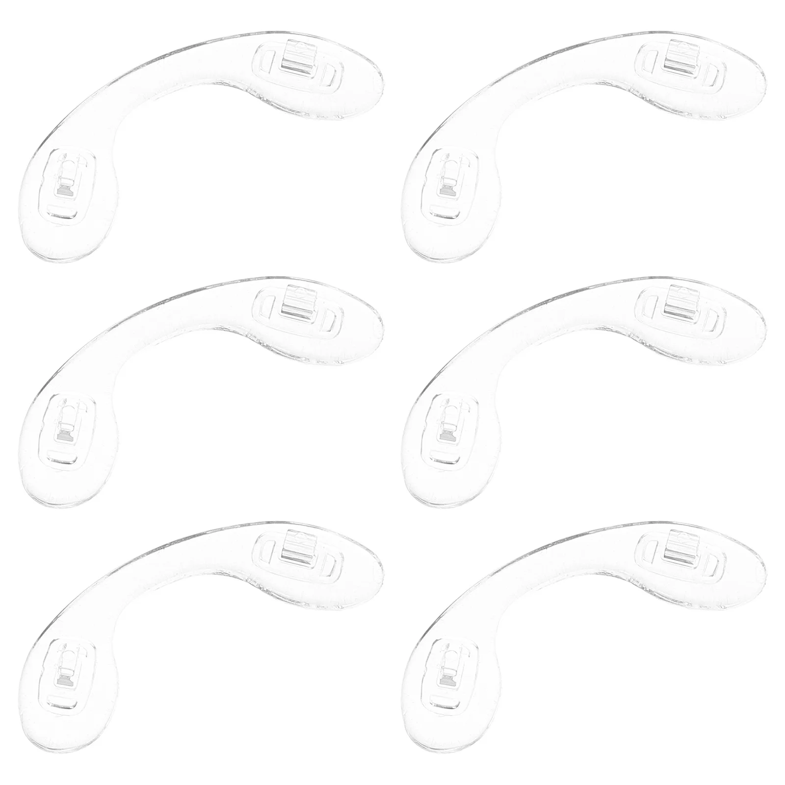 

6Pcs U Shaped Silicone Nose Pads Transparent Replacement Cushions for Eyeglasses Anti Slip Comfort Fit All Frame Types