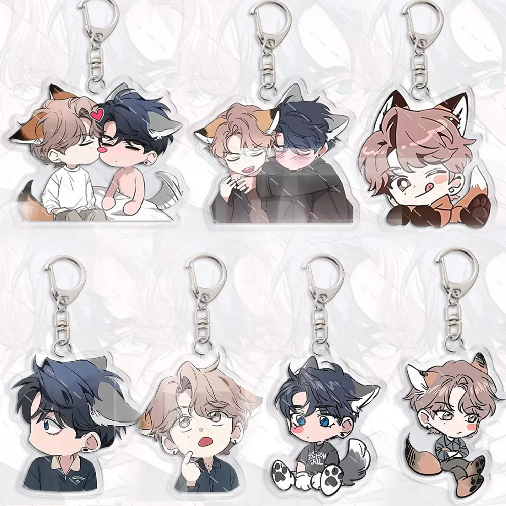 Korean BL Manwha Sketch Lee Joobin Acrylic Figure Keychain Cui Yijing Li Zhoubin Anime Love Product Keyring Fans Collect Jewelry