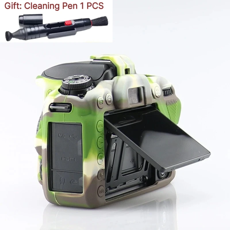 For Nikon D7500 Armor Skin Rubber Body Protective Cover Soft Silicone Case Camera Bag Camera  case +1 PCS Free Cleaning Pen