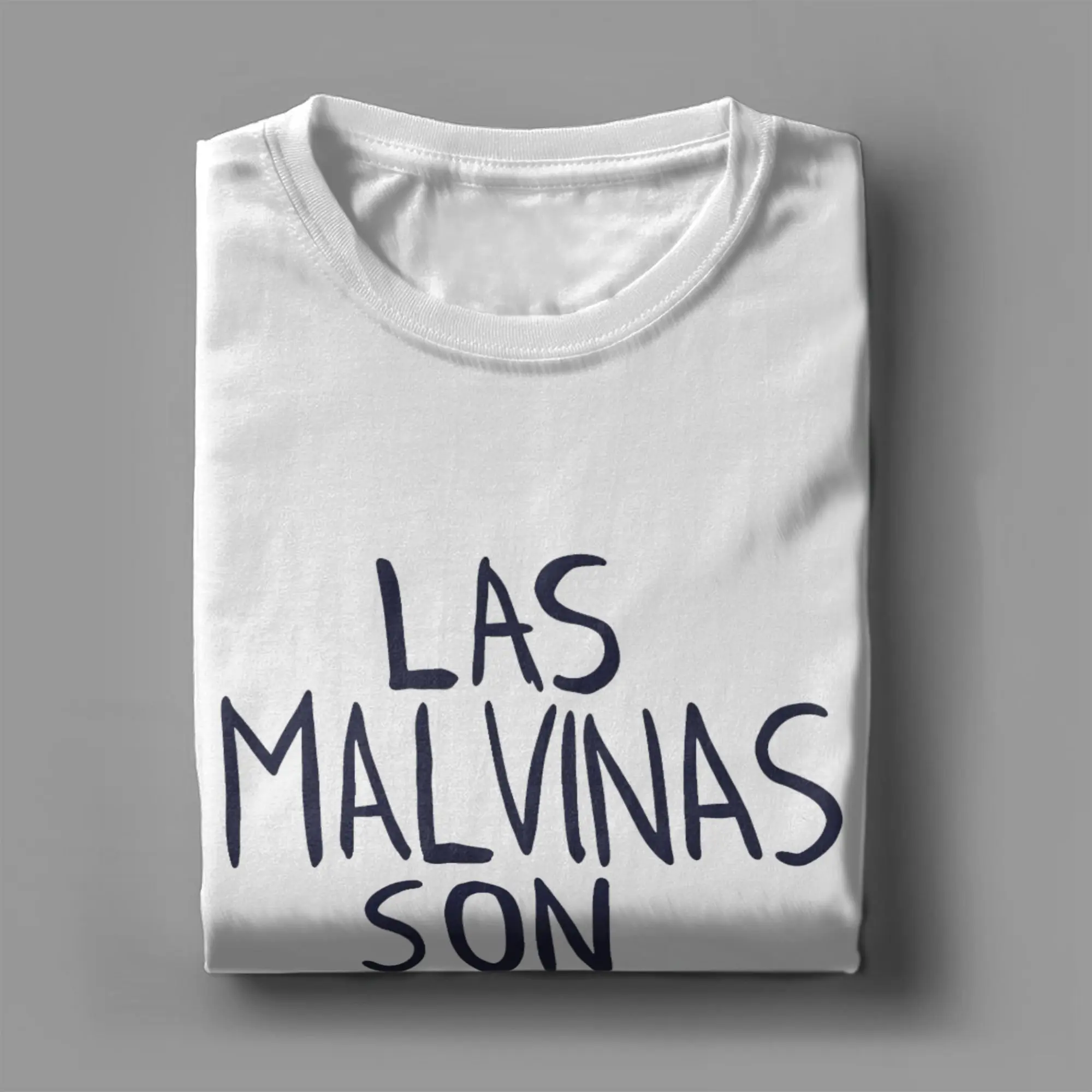 Argentina Pride Las Malvinas Son Argentinas T-Shirt für Herren, Baumwolle, Hipster-T-Shirts, Rundhals-T-Shirt, kurzärmelige Kleidung – Detail 4