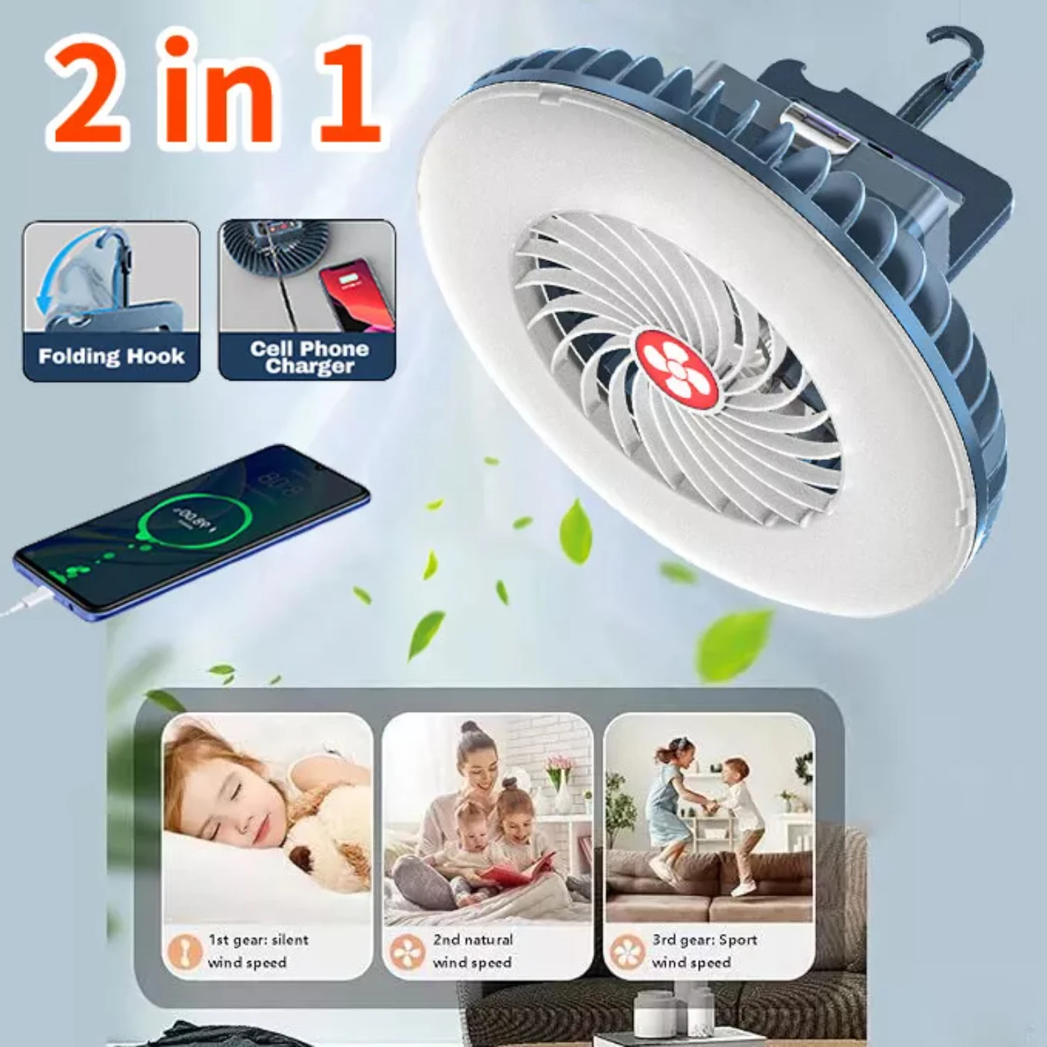 Современный светодиодный потолочный вентилятор с подсветкой USB перезаряжаемый вентилятор для спальни и гостиной