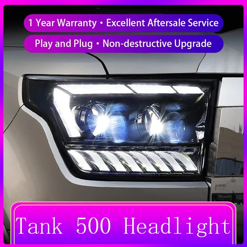 Headlight Styling FOR Tank 500 2022-2023 Front Projector Lens DRL Head Lamp LED Bulbs Car Stuff Auto Mobile Accessories Tools