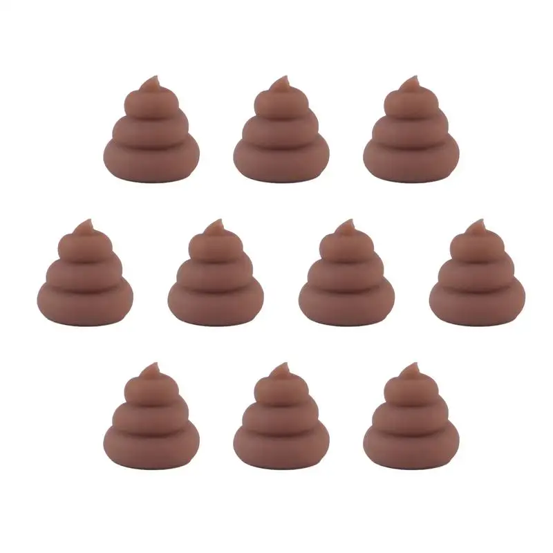 

Poop Squeeze Ball 10PCS Squeeze Stress Ball Fidget Fake Poop Toy Soft Spoof Kawaii Toy Creative Shaped Stress Relief Prank