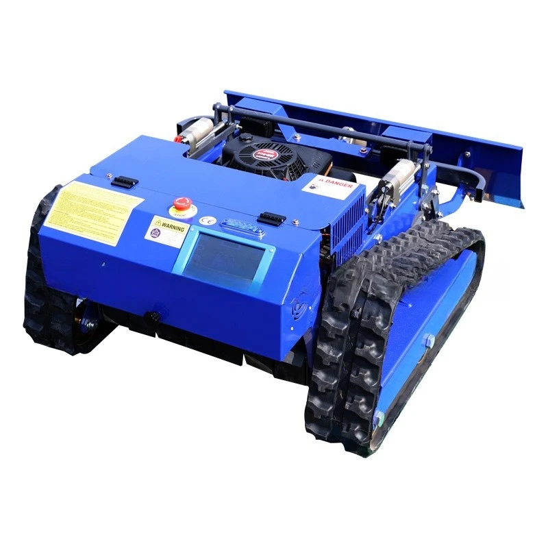 Intelligent remote control crawler lawn mower for land clearing and weeding,
