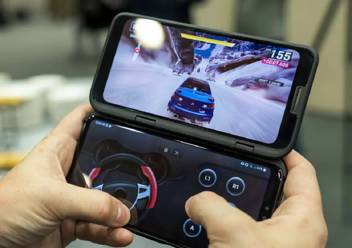 الأصلي فتح LG V50 V500N ThinQ 6.4 بوصة 6GB RAM 128GB ROM 16MP ثلاثة كاميرا خلفية بصمة الهاتف ثنائي الشاشة لعبة الهاتف HD